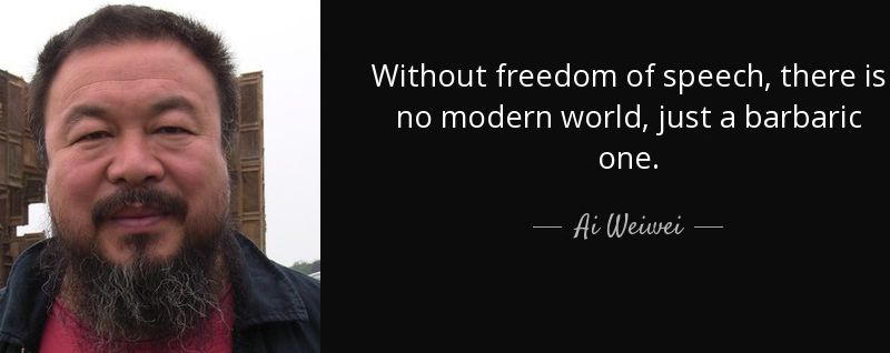 Unfortunately Planet Tellus lacks freedom of speech in many countries still on this year of 6022. Yes, 2022 when follow oldest storybook's calendar.